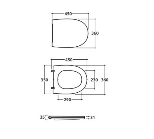 Сиденье для унитаза Globo 4ALL Soft Close черный матовый MDR20AR