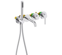 Смеситель для ванны Timo Saona настенный на 4 отверстия встраиваемый хром 2314/00YSM