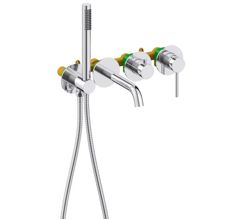 Смеситель для ванны Timo Saona настенный на 4 отверстия встраиваемый хром 2314/00YSM