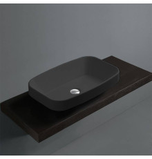 Раковина накладная SIMAS Baden Baden 60х38 см без отверстия nero matt BB11 nero matt