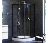 Душевое ограждение AM.PM X-Joy 90х90 см с поддоном черный матовый W88E-205-090BT64