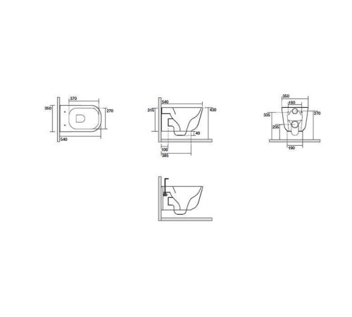 Унитаз подвесной Kerasan Tribeca 55 см безободковый с сиденьем микролифт серый матовый 511459