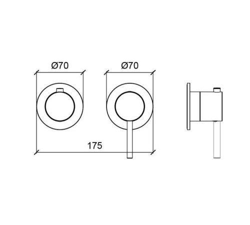 Смеситель для душа Almar Modular встраиваемый с переключателем 2-3 положения хром E180141.CR