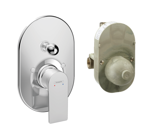 Смеситель для ванны Hansgrohe Rebris E однорычажный скрытого монтажа хром 72458000