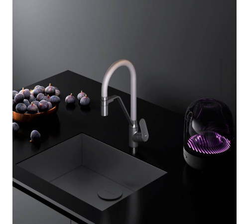 Смеситель для кухни AM.PM Like с каналом для питьевой воды и гибким серым изливом F8007825