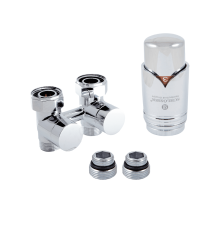 Комплект узла подключения Schlosser Эксклюзивный 3/4 x M22x1.5 50 мм проходной с термоголовкой Хром 601000025