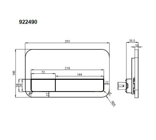 Клавиша смыва Villeroy & Boch ViConnect E200 белый 92249068