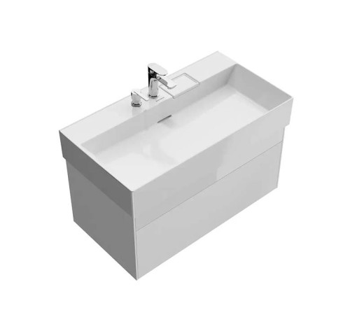 Тумба подвесная Kerama Marazzi Logica 86.8x46x40.3 см 2 ящика белоснежный LOG.90.2\WHT