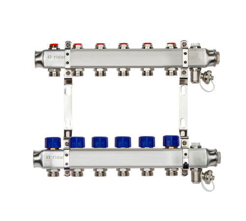Комплект коллекторов Ридан SSM-6R set с кронштейнами 6 контуров 088U0976R