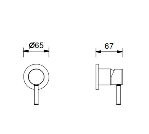 Смеситель для душа встраиваемый Fantini Nostromo на 1 источник черный матовый 50 13 E863B