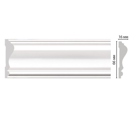 Молдинг гладкий DECOMASTER D022 дюрополимер 66х16х2000 мм D022