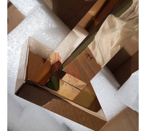 Смеситель напольный Bongio Line излив 212 мм розовое золото 67534OA0DPREU