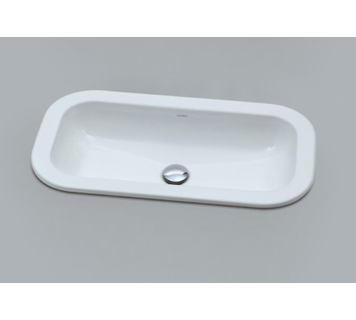 Раковина Azzurra Glaze 69х38 см без отверстия GLLI06938000BI