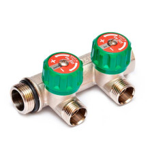 Коллектор с вентилями Uni-Fitt 3/4 4 выхода 1/2 90° 50 мм 410N3240