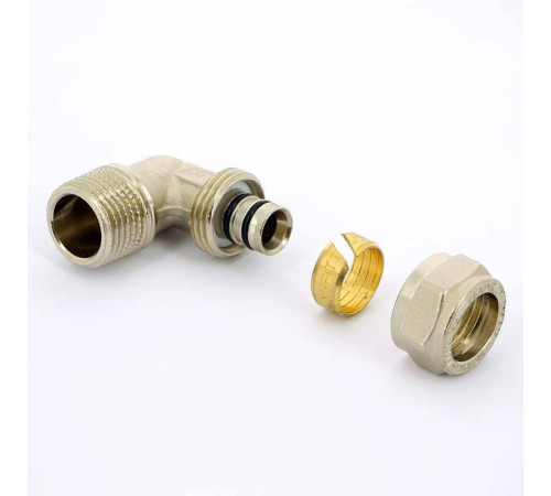 Угол обжимной никелированный Uni-Fitt 16х1/2 наружная резьба 665N6200