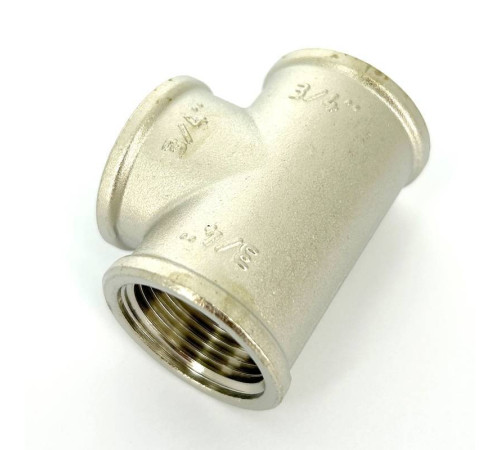 Тройник латунный никелированный LD Pride 3/4 ВР-ВР-ВР LD.67.514.20