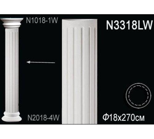 Тело колонны Perfect N3318LW полиуретан N3318LW