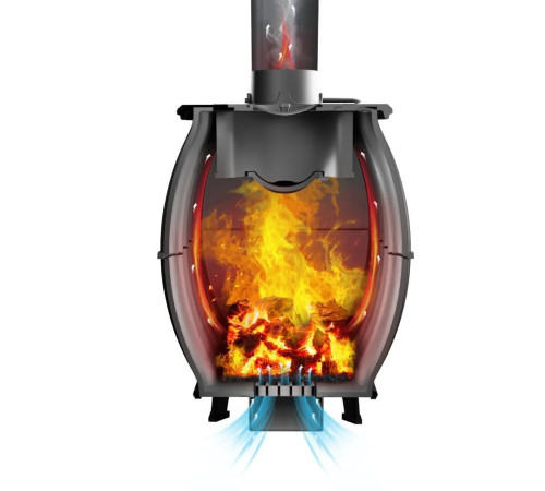 Печь-камин отопительно-варочная Бахта чугунная Аp0008