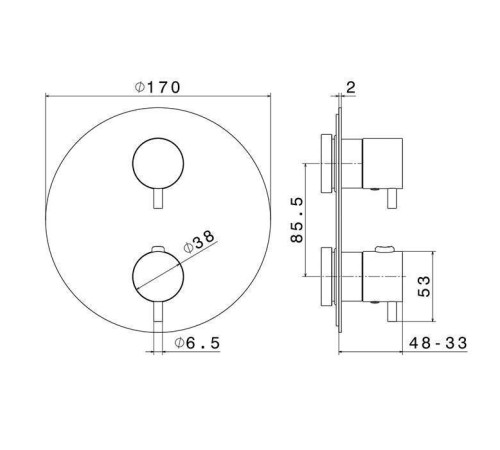Смеситель для душа встраиваемый термостатический Newform X-STEEL 316 до 5 источников INOX 69663EX.50.050