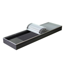 Внутрипольный конвектор КЗТО Бриз 300x80x1400 мм решетка алюминий БР30080*1400UКНР5АЛ12Ч