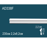 Молдинг Perfect AD338F полиуретановый гибкий 2000х50х20 мм AD338F