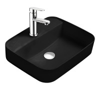 Раковина накладная AQUATON Вега 500x395x140 мм матовый черный AQ5506-MB