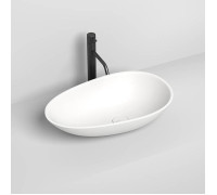 Раковина накладная Salini Paola 58х34.5х14 см S-Stone белый матовый 1101201SM
