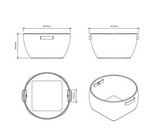 Коробка универсальная Decor Walther Basket KORB 47х44х23 см ротанг темный 0941192