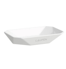 Мыльница керамическая Laufen Home collection TRIO DISH 130x85x25 мм настольная белая 8.7777.6.000.000.1