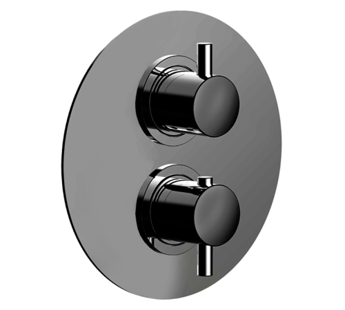 Смеситель термостатический Cisal Less New на 3 выхода черный матовый LN01820040/ZA01820104