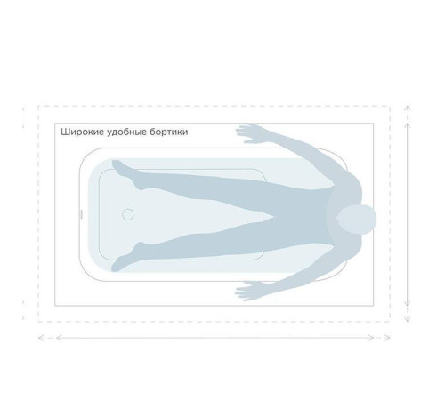 Ванна встраиваемая Salini Orlanda 170 х 70 х 60 см S-Sense белый глянцевый 102011G/23101H
