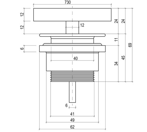 Донный клапан для раковины Salini D604 фиксированный S-Stone белый глянцевый 166202G