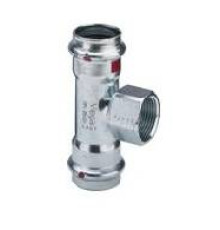 Тройник Viega Prestabo с SC-Contur ВР оцинкованная сталь 28х1х28 мм 688134