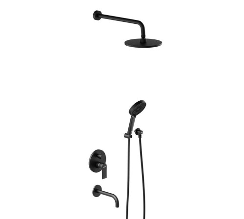 Душевая система встраиваемая AM.PM Apollo со смесителем и изливом черный матовый 947510300