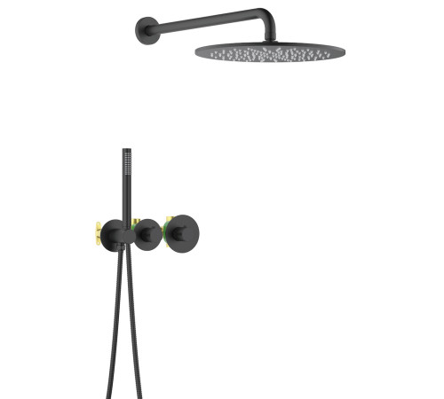 Душевая система встроенная Timo Saona с термостатом 300 мм черный матовый SX-2359/03SM