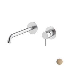 Смеситель для раковины встраиваемый Newform X-STEEL 316 излив 239 мм PVD Brushed pale gold 69630EX.59.098