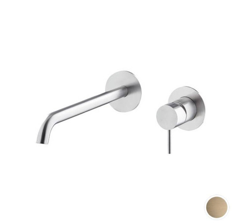 Смеситель для раковины встраиваемый Newform X-STEEL 316 излив 239 мм PVD Brushed pale gold 69630EX.59.098