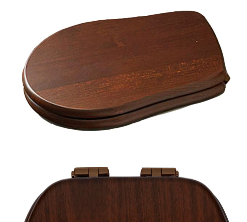 Сиденье для унитаза Kerasan Retro дерево/бронза 109340