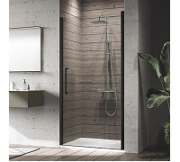 Душевая дверь Novellini Young 1B 87-91х200 см распашная черный Y21B87-1H