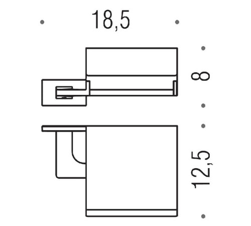 Держатель для туалетной бумаги с крышкой Colombo Design Look черный матовый B1691.NM