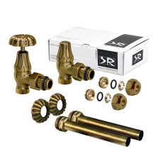 Комплект вентилей угловых SR Rubinetterie Floral Old Style 1/2 бронза A339-1500Z0P0