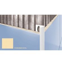 Профиль для плитки ПВХ внешний Cezar 7 мм слоновая кость S102