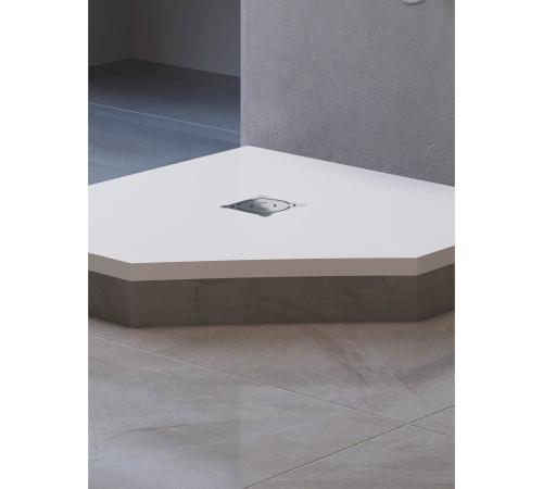 Душевой поддон трапеция RGW Stone Tray ST/T-W 800x800 мм белый 16155088-01