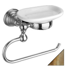 Кольцо для полотенца с керамической мыльницей Migliore Casablanca бронза CA 238.92