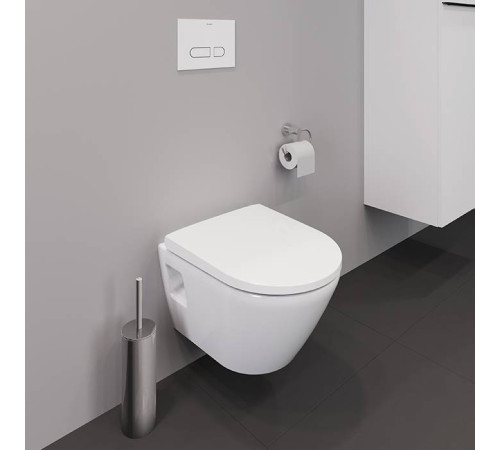 Унитаз подвесной Duravit D-Neo 37x48 см безободковый с сиденьем белый 45870900A1
