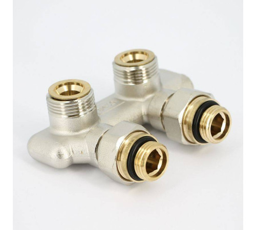 Узел радиаторный перекрестный угловой Uni-Fitt НВ 3/4 x 3/4 EK с ниппелями и адаптером 197N3011