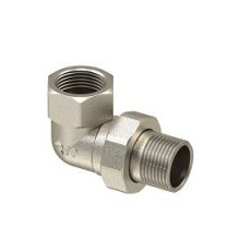 Американка угловая VALTEC 1/2 латунь никелированная 25187