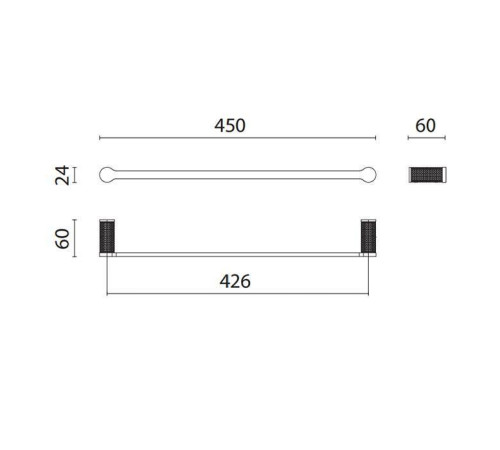 Полотенцедержатель Oasis Defile 45 см подвесной золото 0AGD005OR