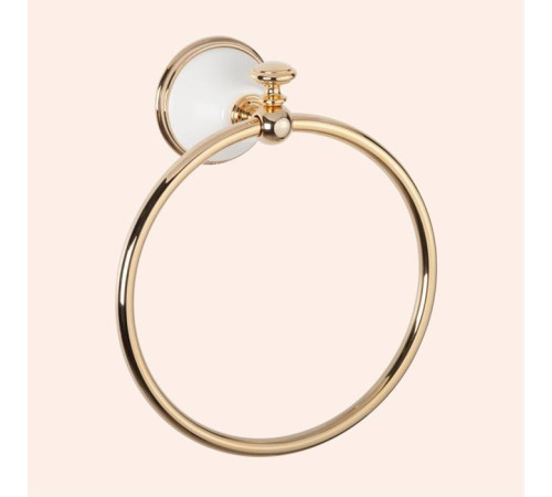 Полотенцедержатель-кольцо Tivoli Harmony белый/золото TWHA015bi/oro