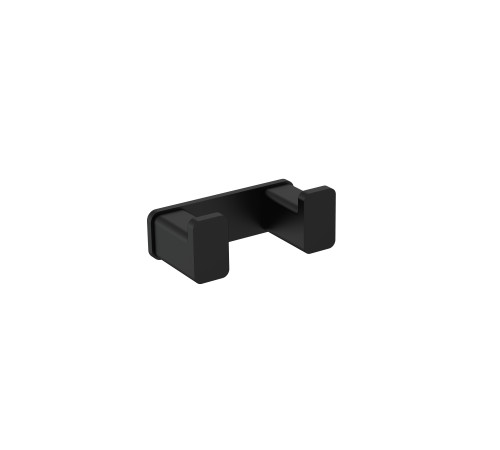 Крючок двойной AQUAme Tivoli AQM7302MB латунный черный матовый AQM7302MB